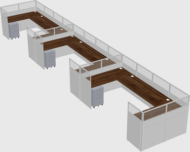 U-shaped cubicle