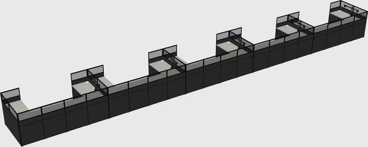 U-shaped cubicle