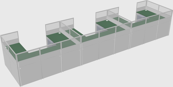 Cabine en u