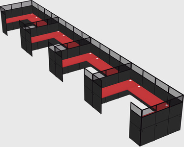U-shaped cubicle
