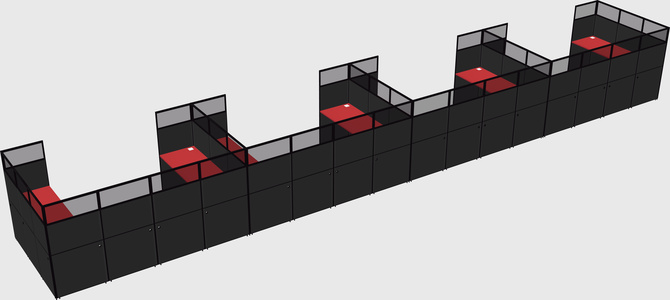 U-shaped cubicle
