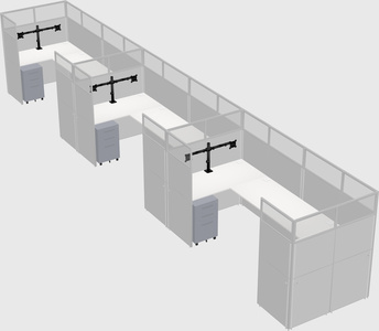 U-shaped cubicle