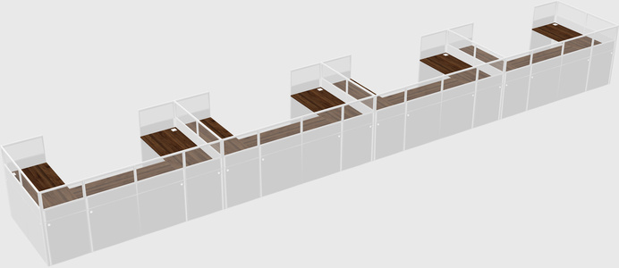 U-shaped cubicle