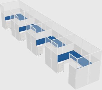U-shaped cubicle