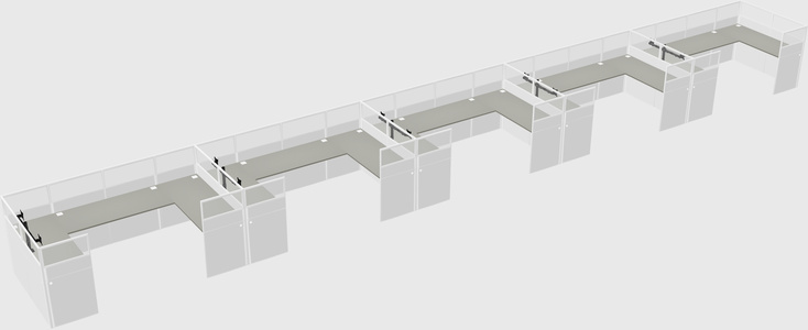 U-shaped cubicle