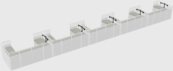 U-shaped cubicle