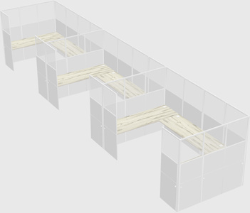 U-shaped cubicle