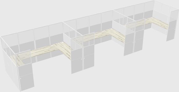 U-shaped cubicle