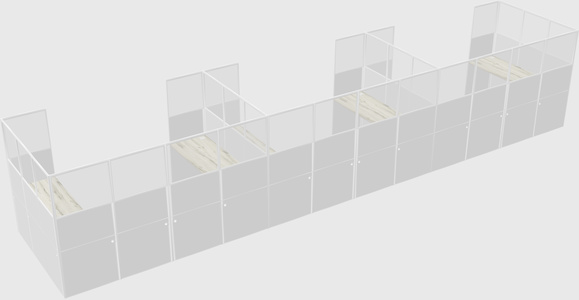 U-shaped cubicle