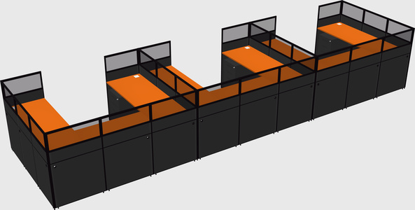 U-shaped cubicle