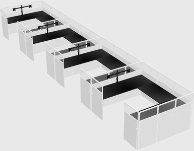 U-shaped cubicle