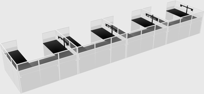 U-shaped cubicle