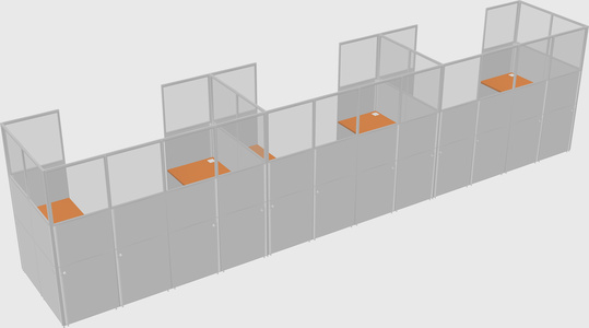 U-shaped cubicle