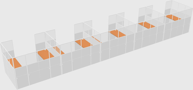 U-shaped cubicle