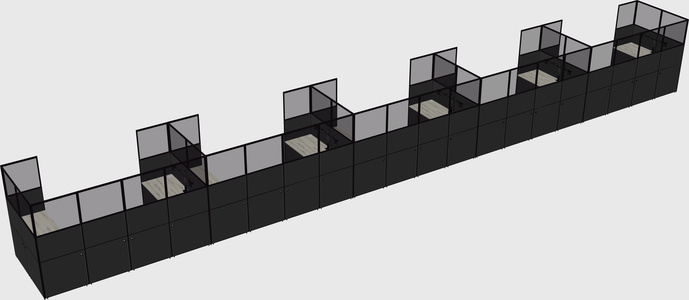 U-shaped cubicle