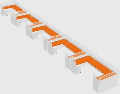U-shaped cubicle