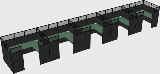 U-shaped cubicle