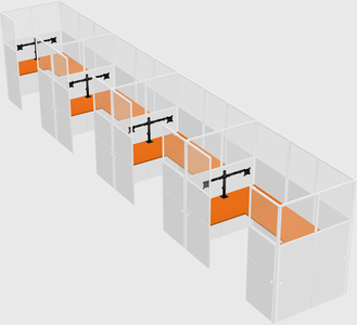 U-shaped cubicle