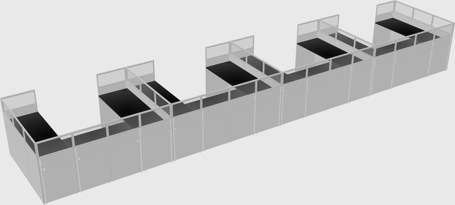 U-shaped cubicle