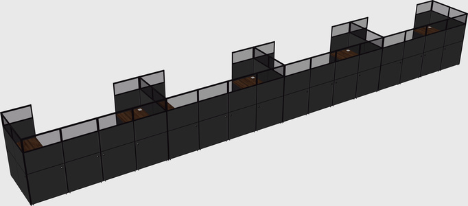 U-shaped cubicle