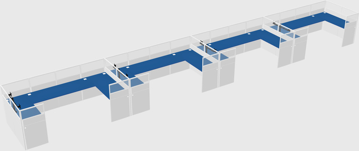 U-shaped cubicle
