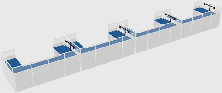 U-shaped cubicle