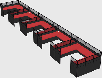 U-shaped cubicle