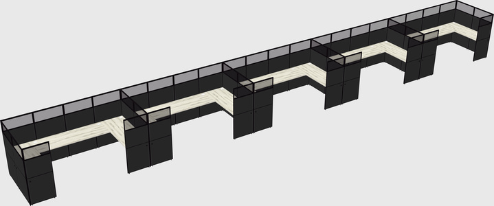 U-shaped cubicle