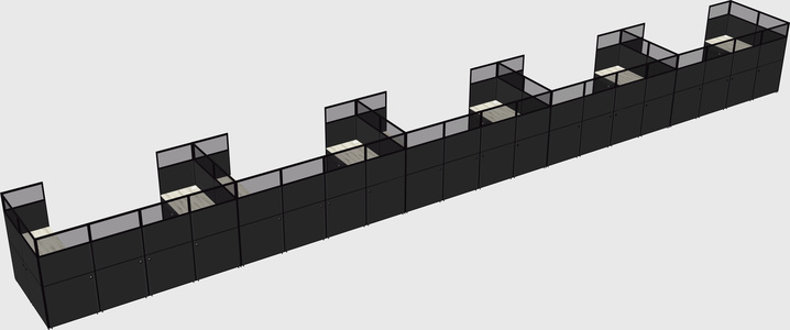U-shaped cubicle