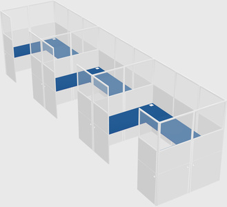 U-shaped cubicle