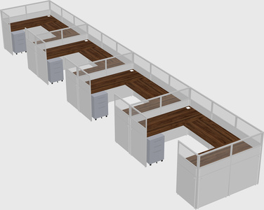 U-shaped cubicle