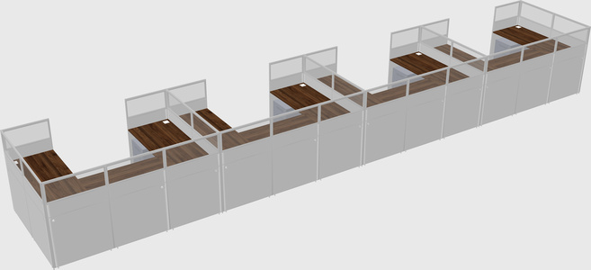 U-shaped cubicle