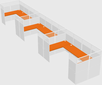 U-shaped cubicle