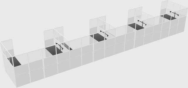 U-shaped cubicle
