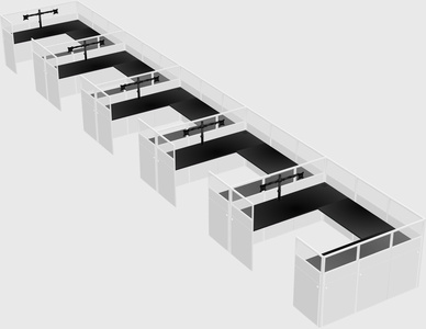 U-shaped cubicle