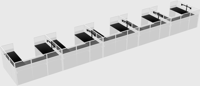 U-shaped cubicle
