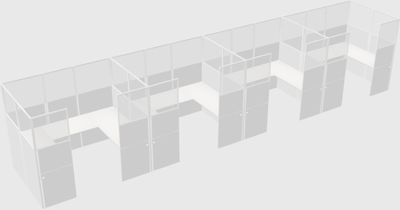 U-shaped cubicle