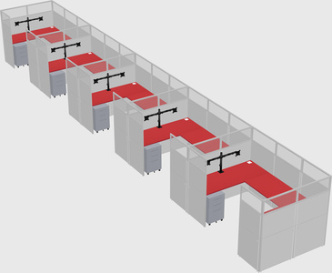 U-shaped cubicle