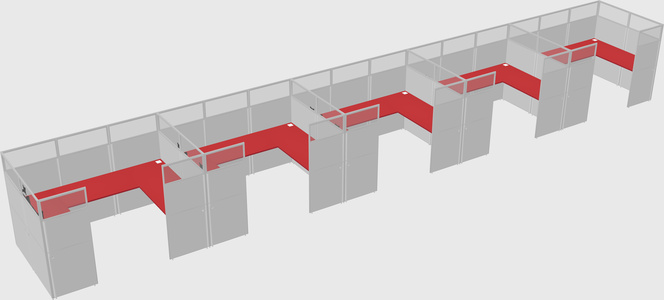 U-shaped cubicle