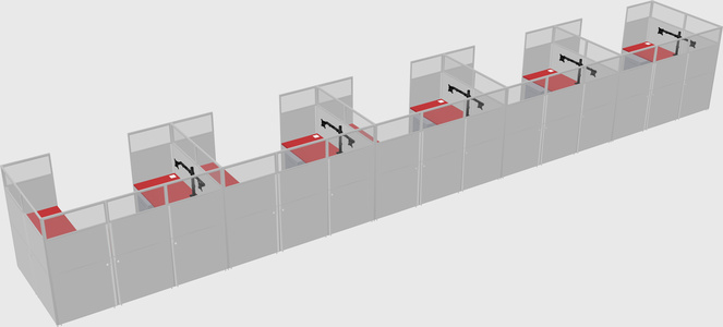 U-shaped cubicle