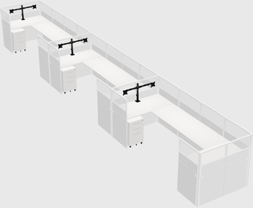 U-shaped cubicle