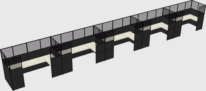 U-shaped cubicle