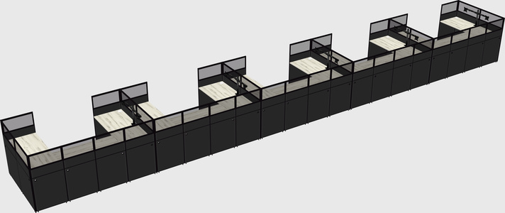 U-shaped cubicle