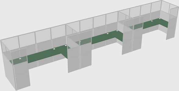 U-shaped cubicle