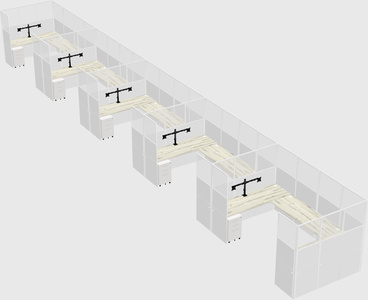 U-shaped cubicle