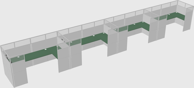 U-shaped cubicle