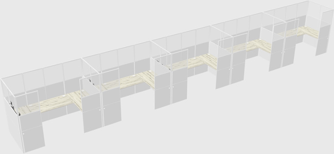 U-shaped cubicle