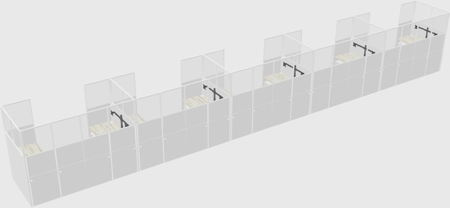 U-shaped cubicle