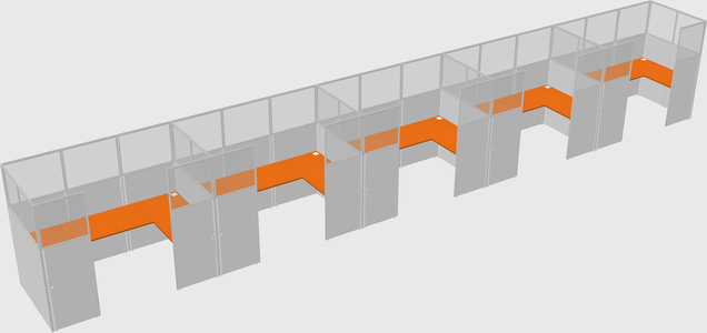 U-shaped cubicle
