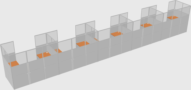 U-shaped cubicle